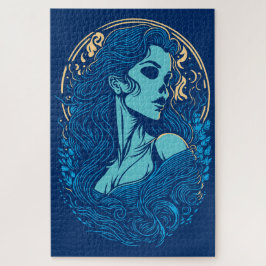 Skull Beauty Gothic Portrait Puzzle