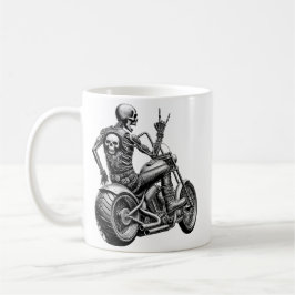 "Skull-Biker" auf heisser Maschine Kaffeetasse