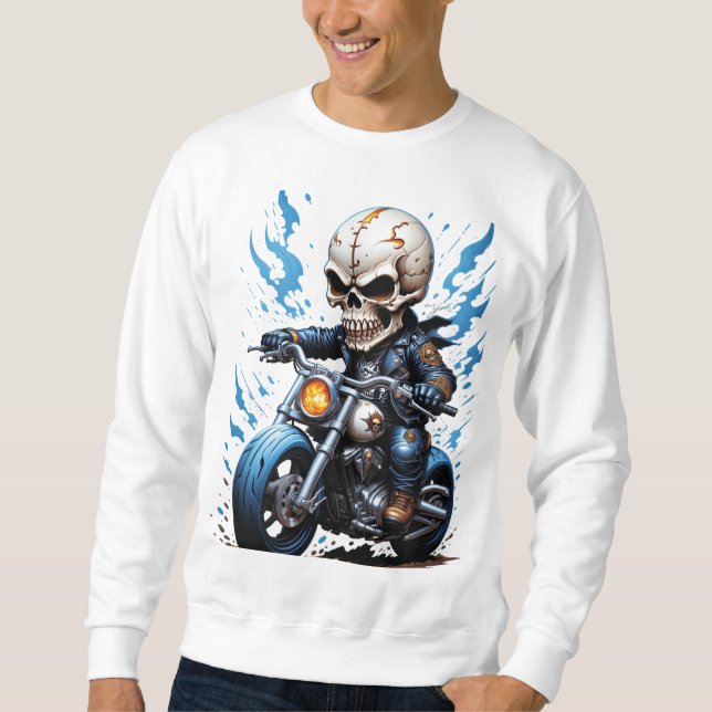 Skull Biker Sweatshirt (Vorderseite)