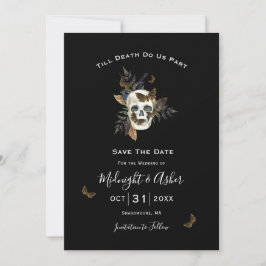 Skull bis zum Tod machen uns Save the Date Teil Einladung