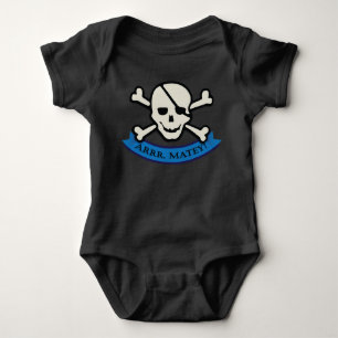 Skull - Black Baby Jersey Bodysuit Strampler
