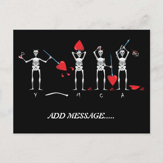 SKULL; BLACKBEARD YMCA POSTKARTE (Vorderseite)