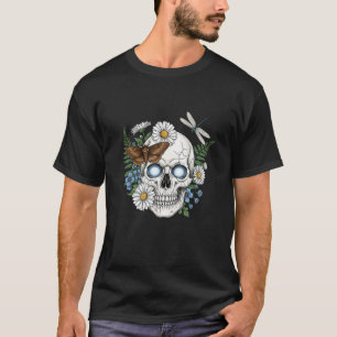 Skull Bloom Botanische Nacht T-Shirt
