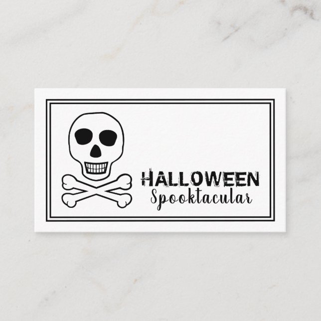 Skull & Bones, Halloween-Party Ticket Einladung (Vorderseite)