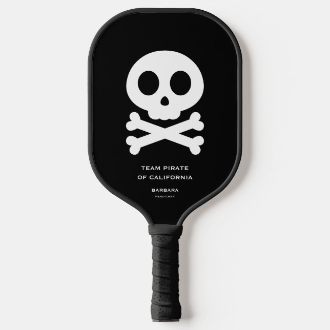 Skull Bones Pickleball Team Familie Halloween Schläger (Vorderseite)