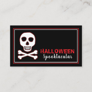 Skull & Bones, Red Halloween-Party Ticket Einladun Begleitkarte