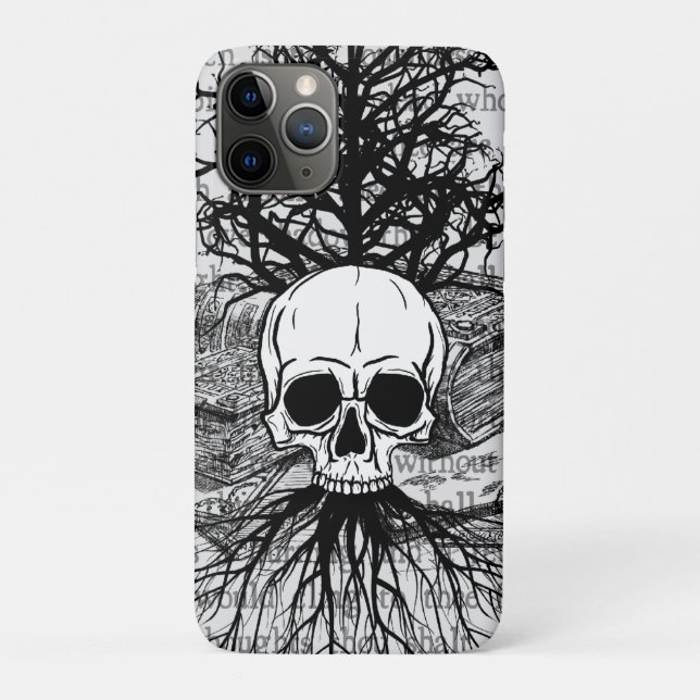Skull & Books Case-Mate iPhone Hülle (Rückseite)
