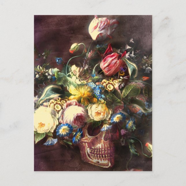 Skull Bouquet Postkarte (Vorderseite)