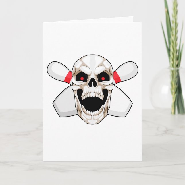 Skull Bowling Bowling Karte (Vorderseite)