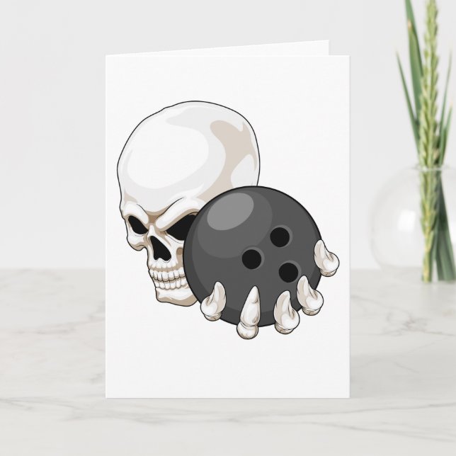 Skull Bowling Bowling Karte (Vorderseite)