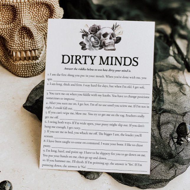 Skull Bride oder Die Bachelorette Game Dirty Minds Einladung (Von Creator hochgeladen)