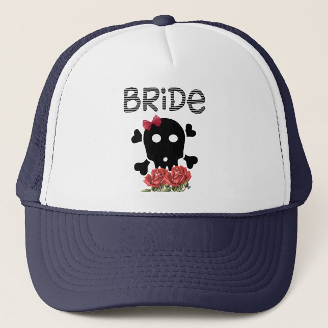 Skull Bride Truckerkappe (Vorderseite)