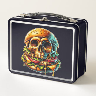 Skull Burger Metall Brotdose