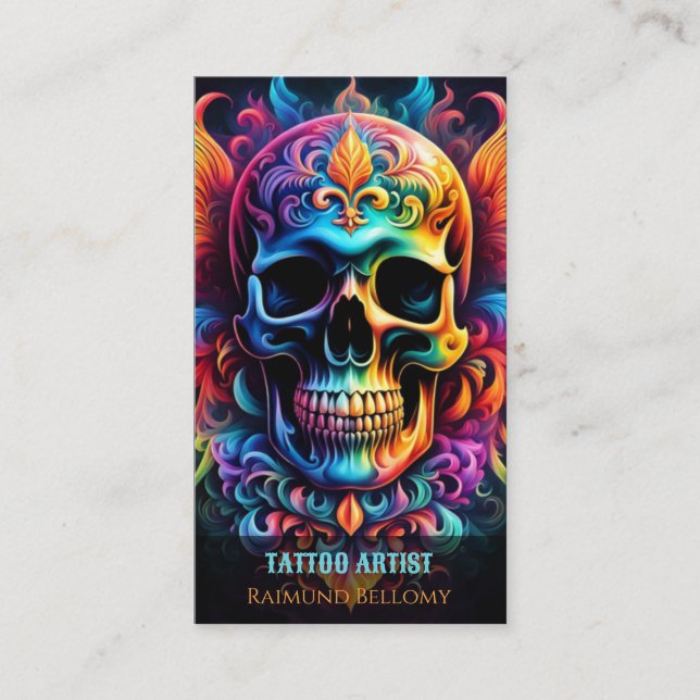 Skull Business Card Visitenkarte (Vorderseite)