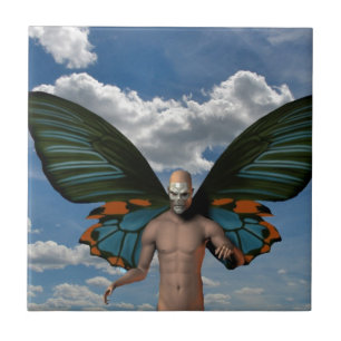 Skull Butterfly Fliese