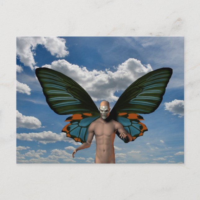 Skull Butterfly Postkarte (Vorderseite)
