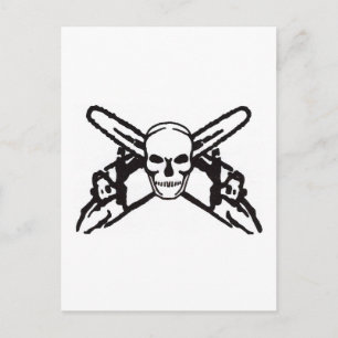 Skull & Chainsaws Postkarte