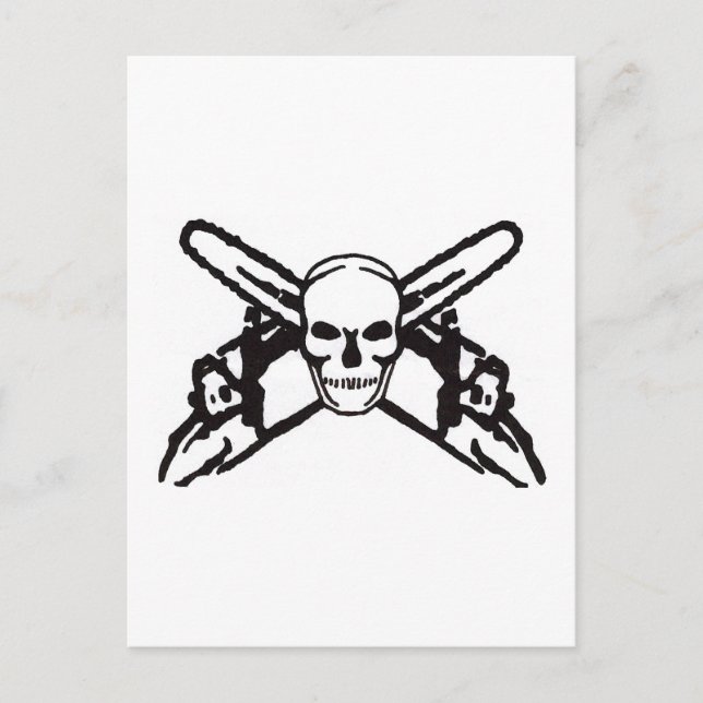 Skull & Chainsaws Postkarte (Vorderseite)