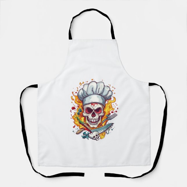 Skull Chef Kitchen Master Schürze (Vorderseite)