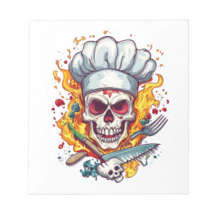 Skull Chef Küchenmeister Notizblock