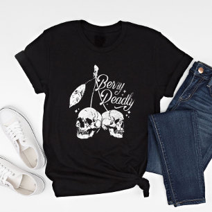 Skull Cherry Spooky und Sweet Gothic Halloween T-Shirt