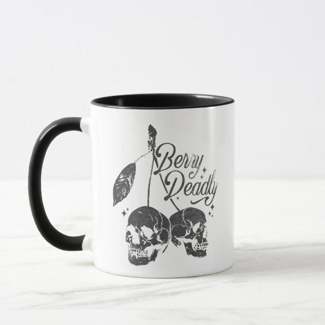 Skull Cherry Spooky und Sweet Gothic Halloween Tasse (Links)
