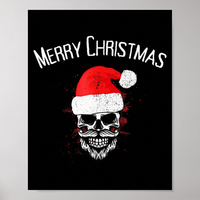 Skull Christmas Santa - Creepy Christmas  Poster (Vorne)