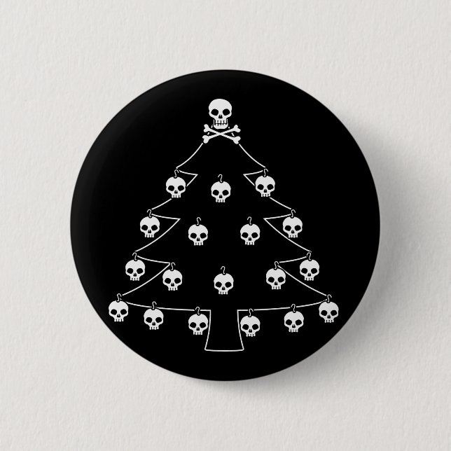 Skull Christmas Tree Button (Vorderseite)