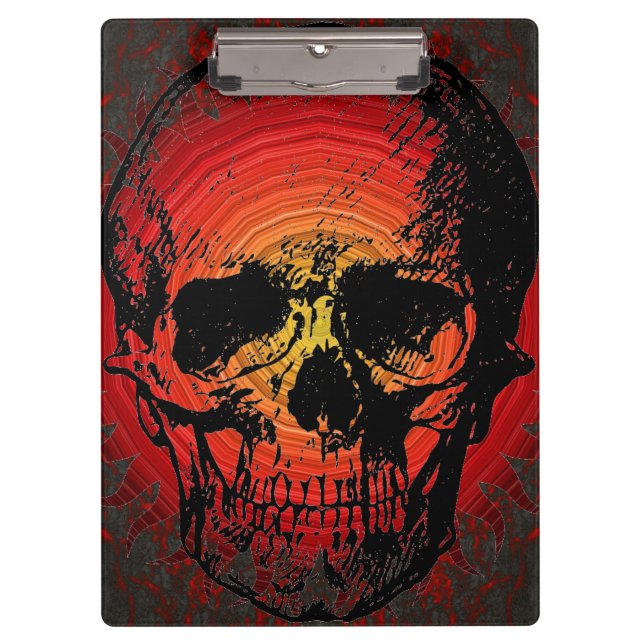 Skull Clipboard Klemmbrett (Vorderseite)