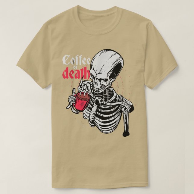 Skull Coffee Mug Breakfast Morning Group Skeleton  T-Shirt (Design vorne)