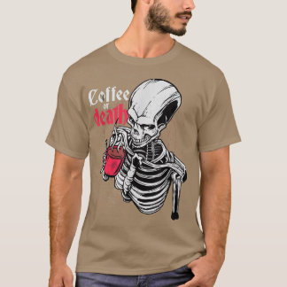 Skull Coffee Mug Breakfast Morning Group Skeleton  T-Shirt