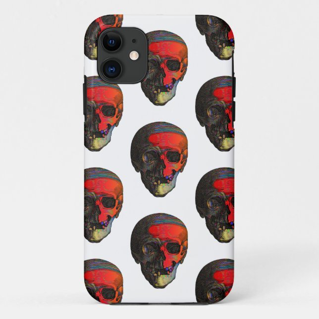 Skull Colorful Case-Mate iPhone Hülle (Rückseite)