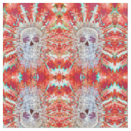 Skull Colorful Pop Art Surreal Psychedelic Artwork Stoff