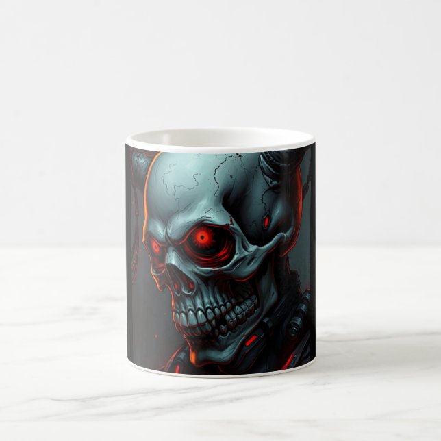 Skull Comic Style Illustration Fantasy Art Kaffeetasse (Mittel)