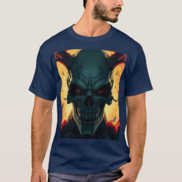 Skull Comic Style Illustration Fantasy Art T-Shirt
