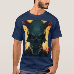 Skull Comic Style Illustration Fantasy Art T-Shirt