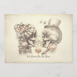 Skull Couple Day of the Dead Couples Dusche Einladung