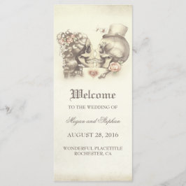 Skull Couple Deadly Hübsche Hochzeitsprogramme Programm