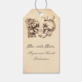 Skull Couple Vintage Alte Hochzeit Geschenkanhänger