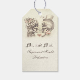 Skull Couple Vintage Wedding Geschenkanhänger