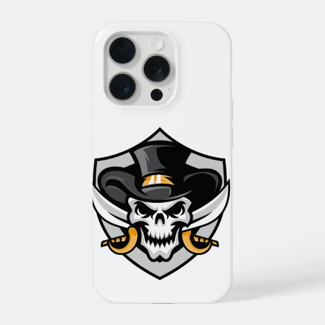 Skull Cowboy iPhone 15 Pro Case  Hülle (Rückseite)