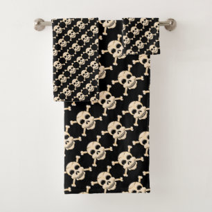 Skull & Crossbones Badetuch Set