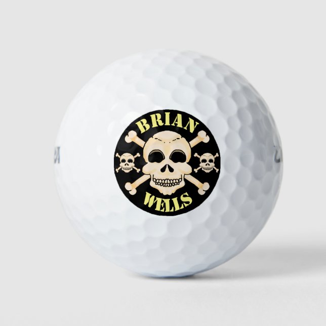 Skull & Crossbones Maßgeschneiderte Golfbälle (Vorderseite)