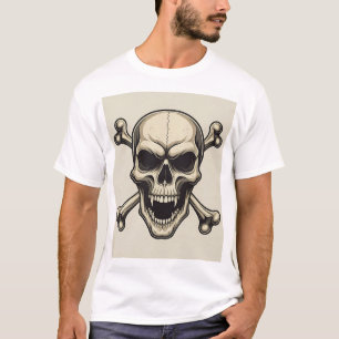 "Skull & Crossbones: Rock 'n' Roll Band Logo-T-Shi T-Shirt