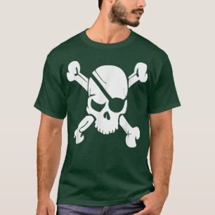 Skull Crossbones Skeleton Cool Pirate Logo Pirate T-Shirt