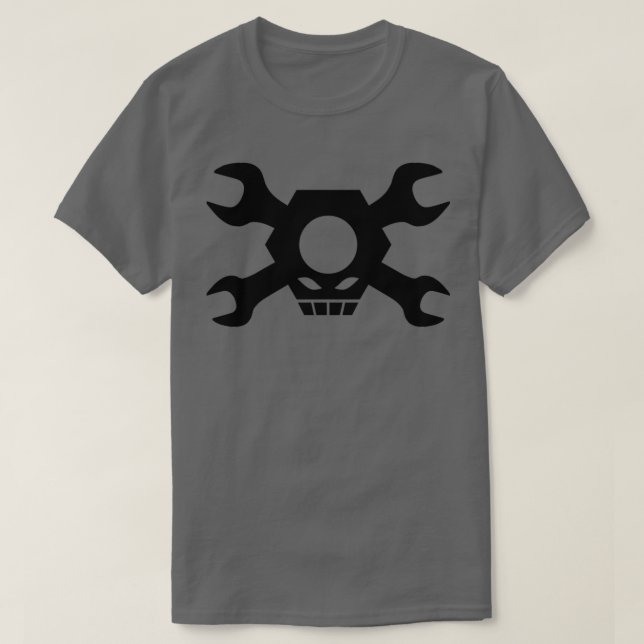 Skull Crossbones Wrenches Nuts 1 T-Shirt (Design vorne)