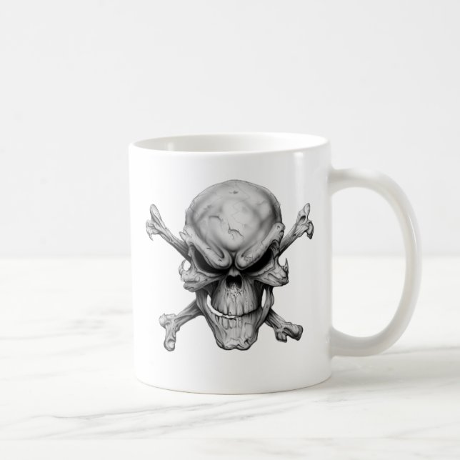 Skull Crossed Mützen Tasse (Rechts)