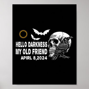 Skull Crow Hallo Dunkelheit Mein alter Freund Sola Poster