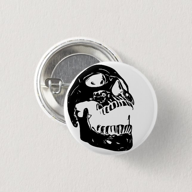 Skull - der Schrei Button (Vorne & Hinten)