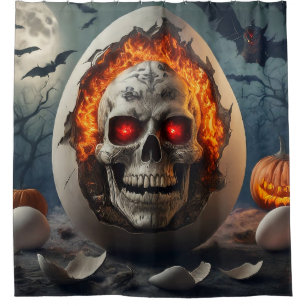Skull-Design Duschvorhang